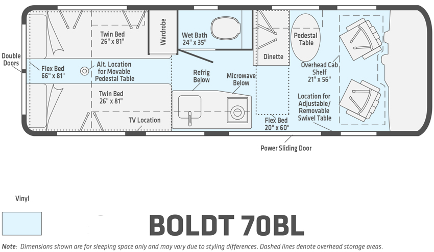 Winnebago Boldt 70BL Floorplan